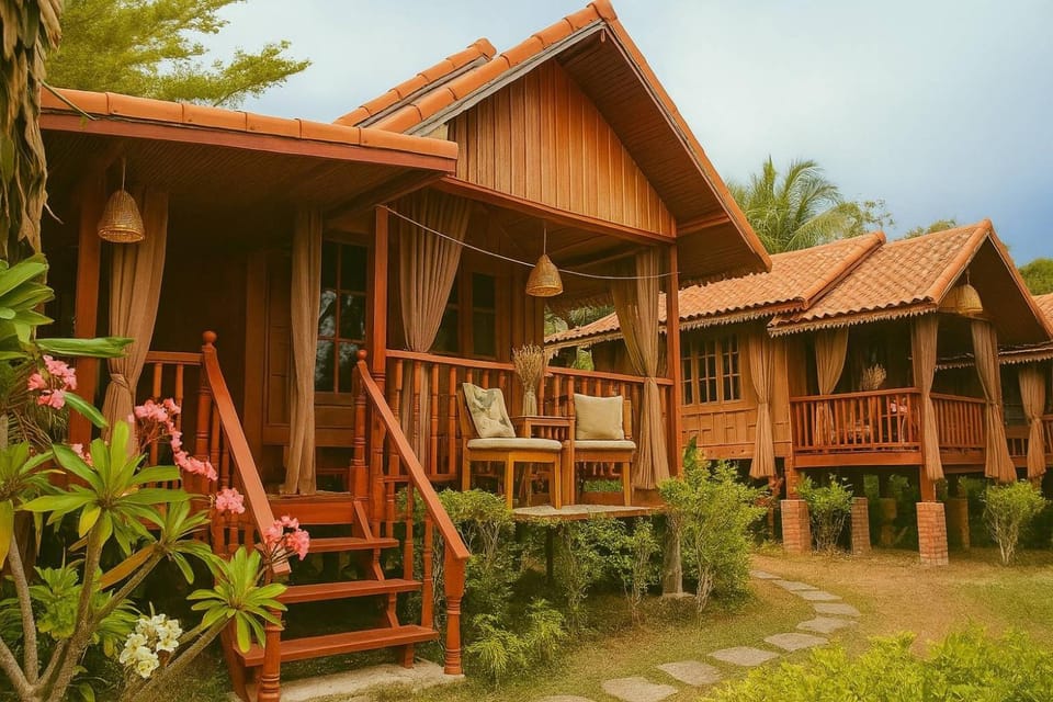 Teak House Lanta-6 Mins Walk To Beach House in Sala Dan