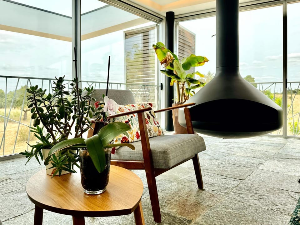 View (from property/room), Living room, Seating area, fireplace