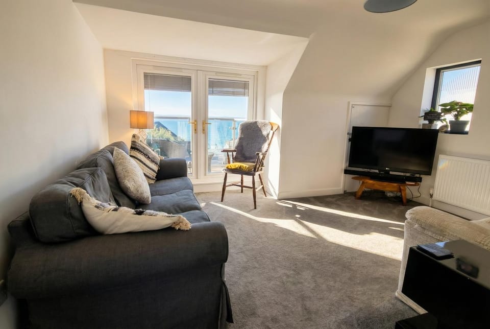 Living room, Seating area, Sea view