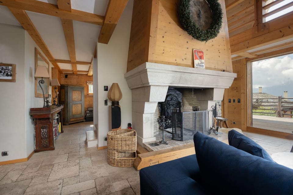 Natural landscape, Living room, Seating area, Mountain view