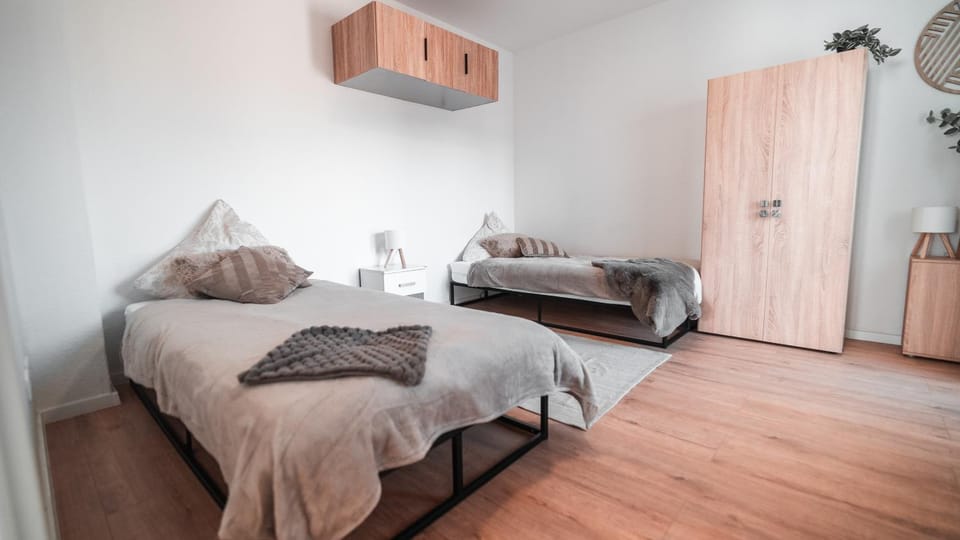 Bed, Decorative detail, Decorative detail, Bedroom, heating, heating, internet, internet, wardrobe