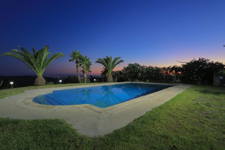 Night, Garden, Garden view, Swimming pool, Swimming pool, Sunset