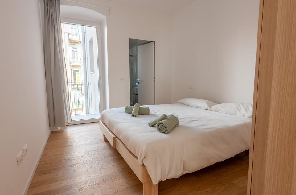 Bed, Photo of the whole room, Bedroom, towels, wardrobe