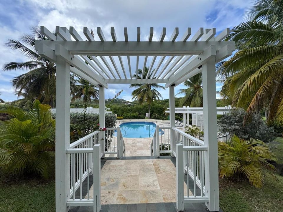 Patio, Day, Garden, Garden view, Pool view, Swimming pool, sunbed
