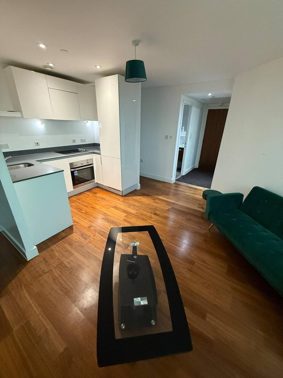 Kitchen or kitchenette, Living room, Seating area, oven, stove