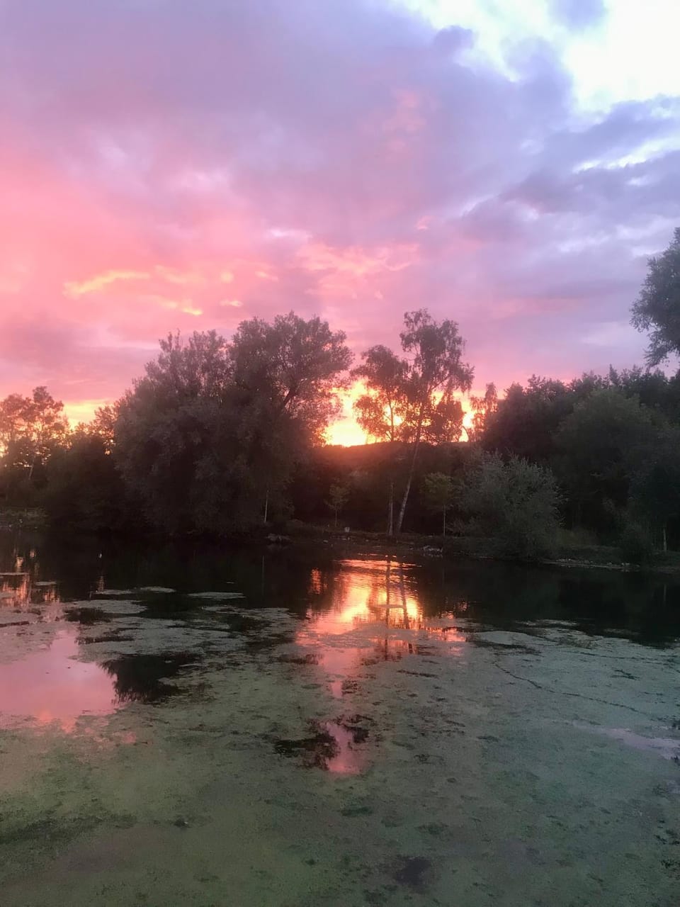 Natural landscape, River view, Sunset