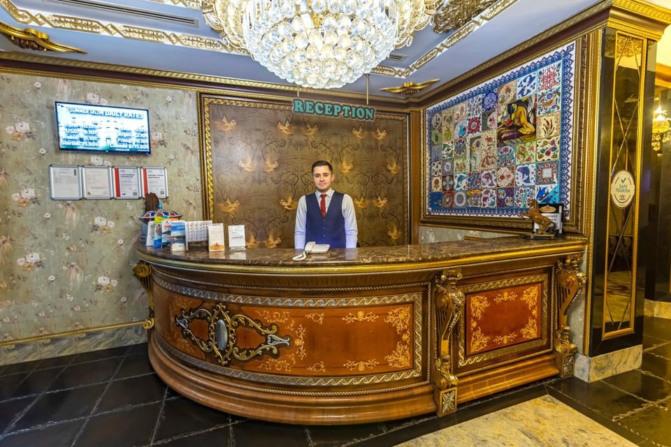 Staff, People, Property logo or sign, Lobby or reception, Logo/Certificate/Sign, Text overlay, group of guests