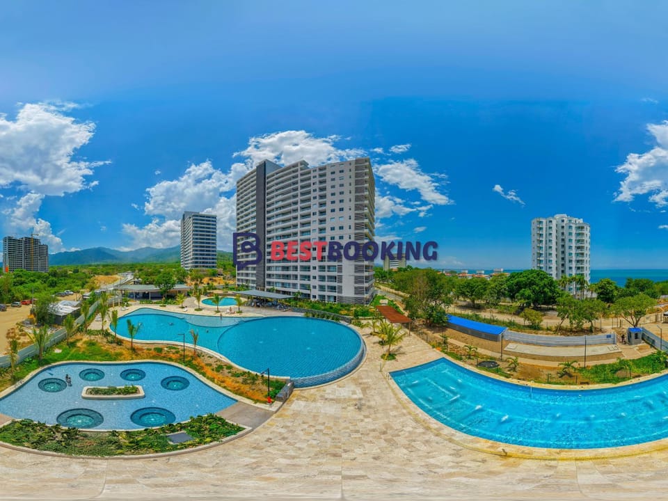 Property building, Nearby landmark, Day, Natural landscape, Pool view, Sea view, Swimming pool