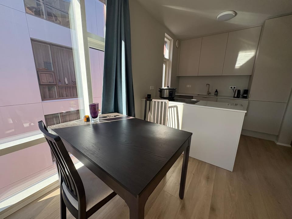 Kitchen or kitchenette, Dining area, stove