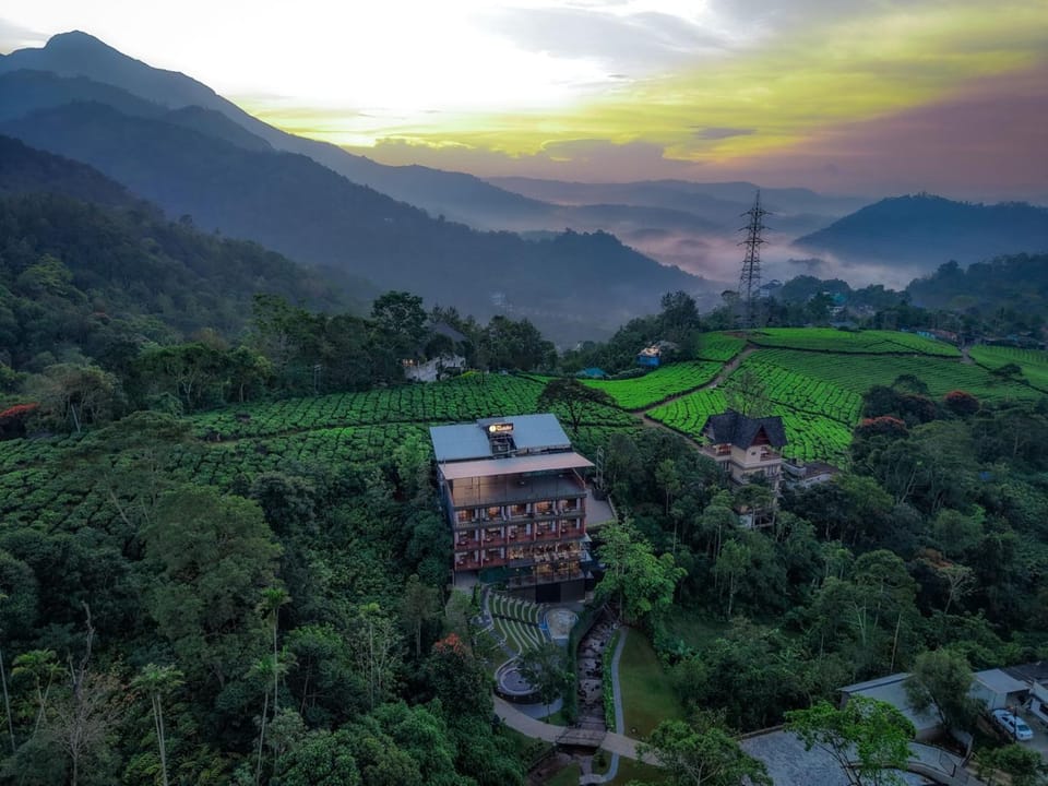 Natural landscape, Bird's eye view, Mountain view