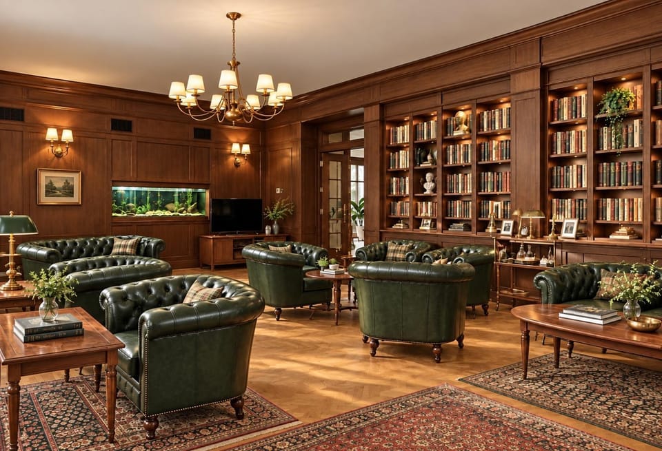 Library, TV and multimedia, Living room, Lobby or reception, Seating area