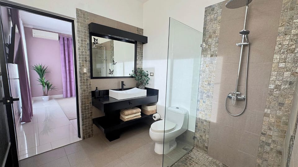 Shower, Toilet, Bathroom, towels