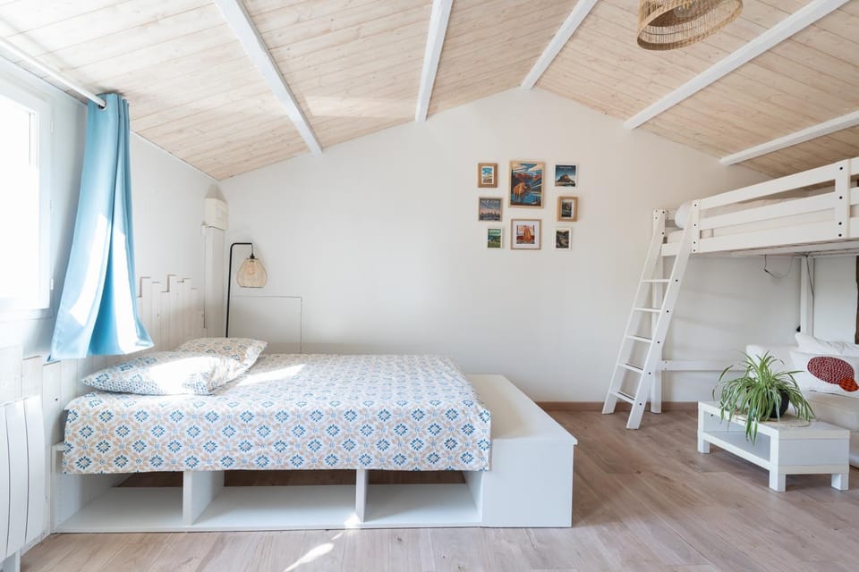 Bed, Photo of the whole room, Bedroom, bunk bed
