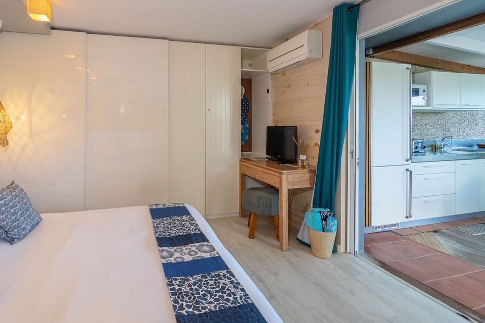 Bedroom, wardrobe, air conditioner