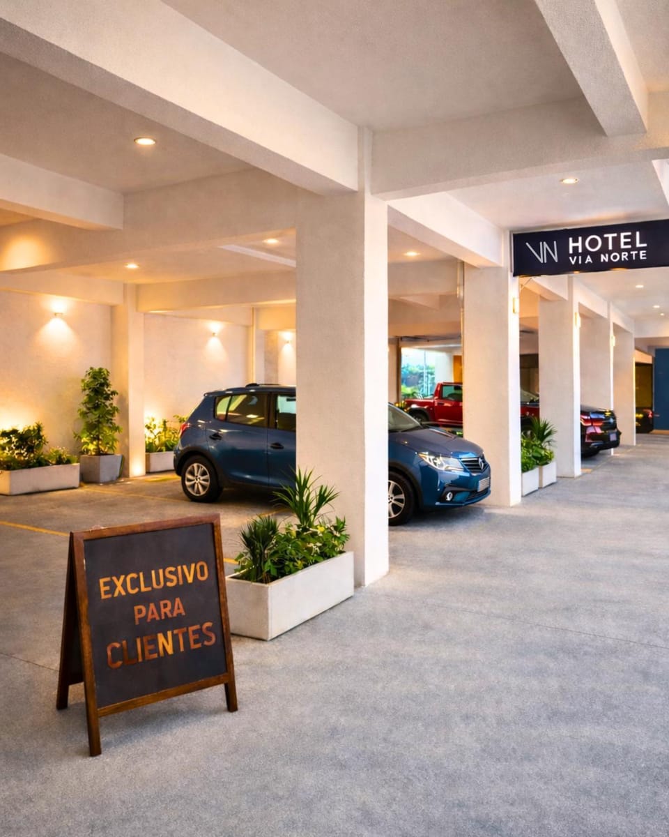 Garden, Text overlay, Parking