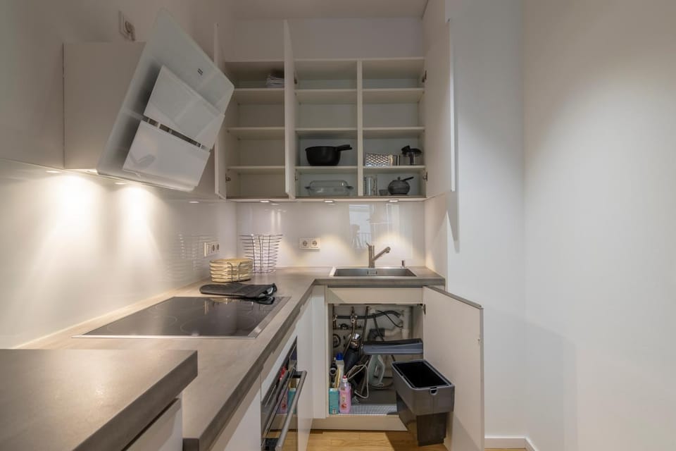 Kitchen or kitchenette, dishwasher, oven