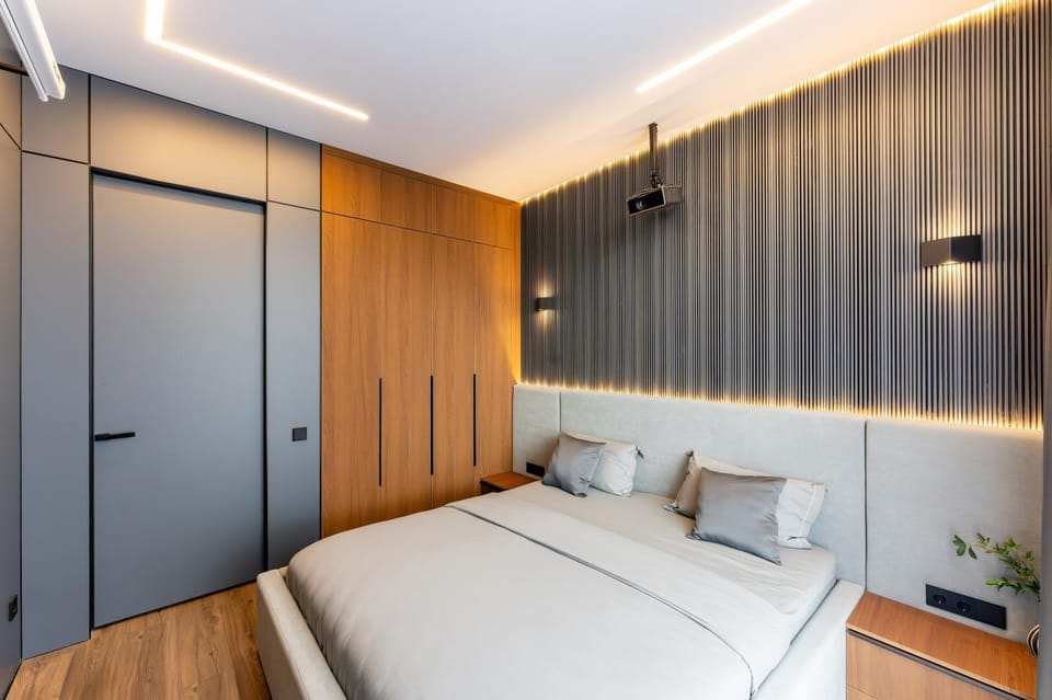Bed, Bedroom, wardrobe