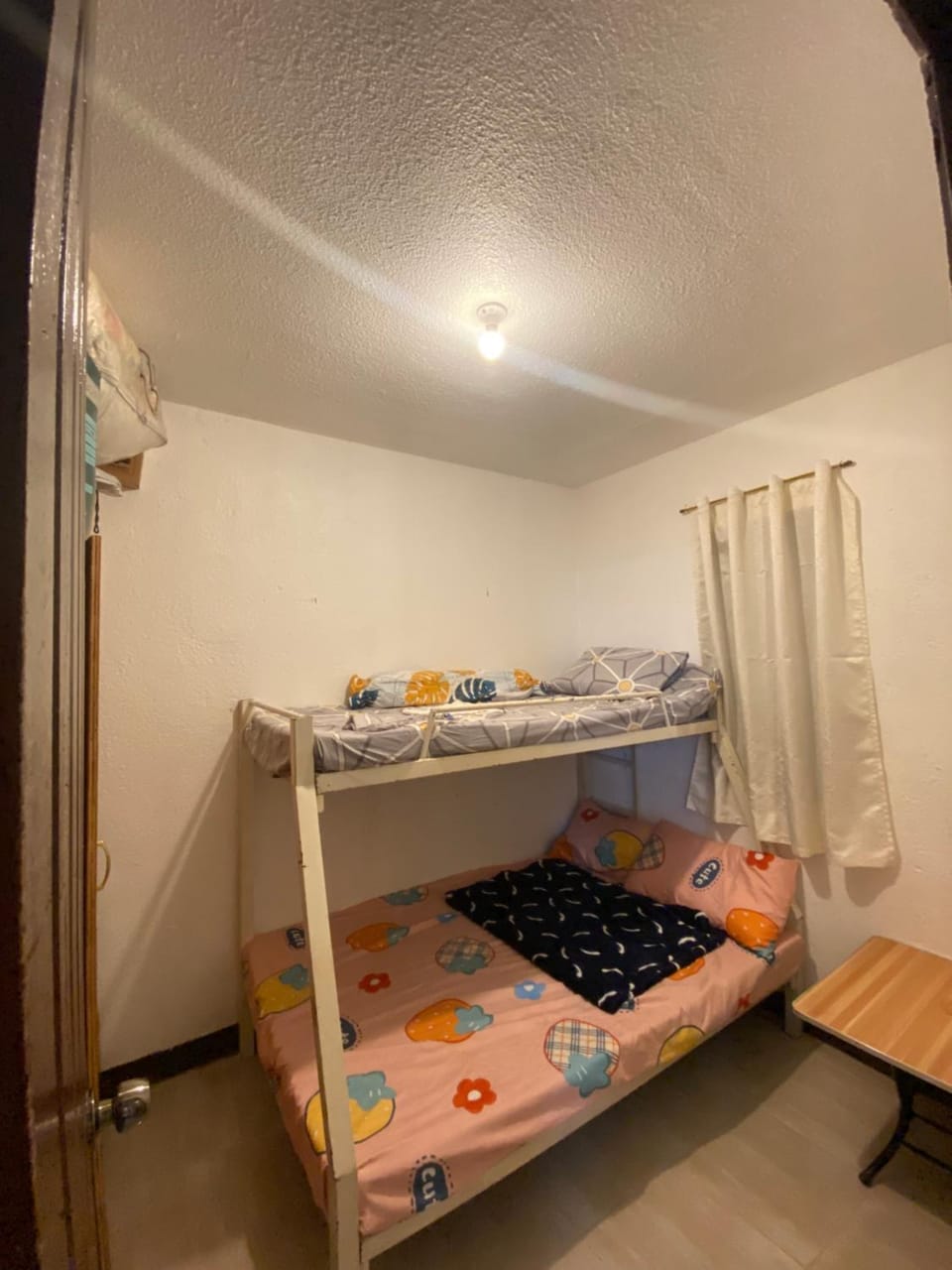 Photo of the whole room, bunk bed