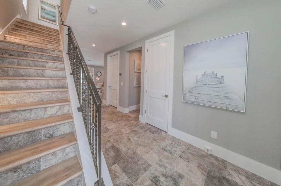 Luxury Ocean View Home with Pool & Spa steps to the beach fenced yard House in Palm Coast