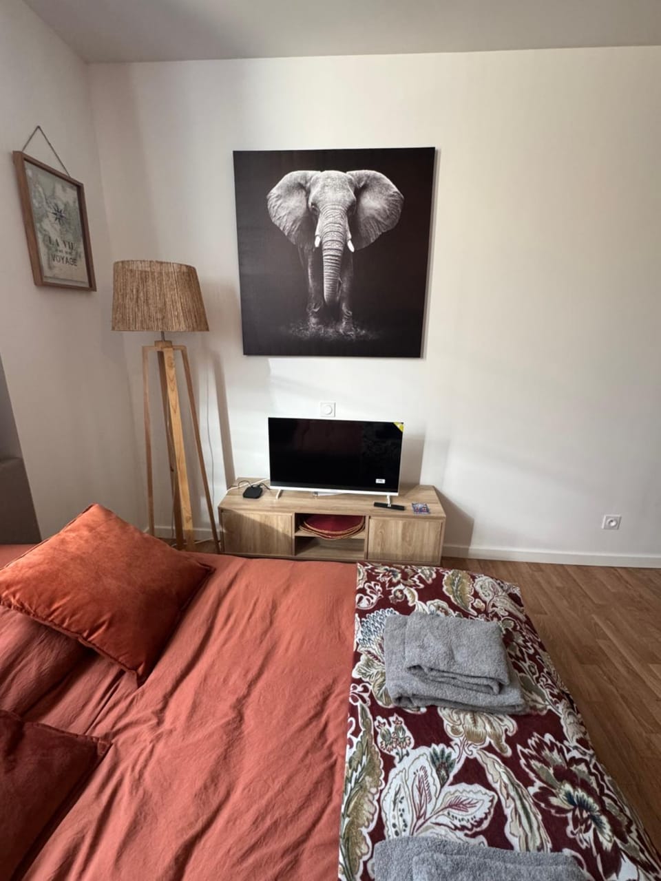Bed, TV and multimedia, Photo of the whole room, Bedroom