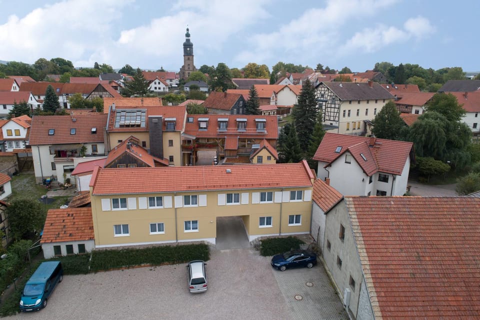 Property building, Patio, Day, Neighbourhood, Bird's eye view, View (from property/room), Autumn, On site, City view