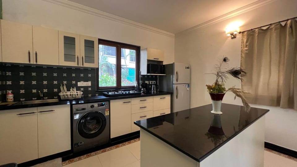 Kitchen or kitchenette, washing machine