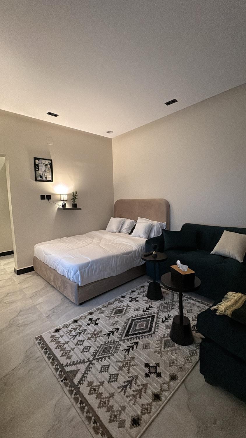 Bed, Living room, Photo of the whole room, Seating area, Bedroom