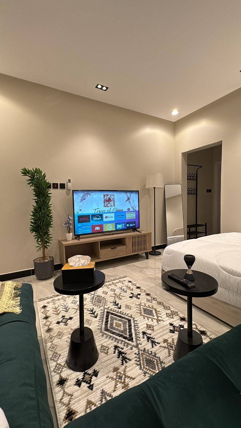 Communal lounge/ TV room, Bed, TV and multimedia, Living room, Photo of the whole room, Seating area, Evening entertainment, Bedroom