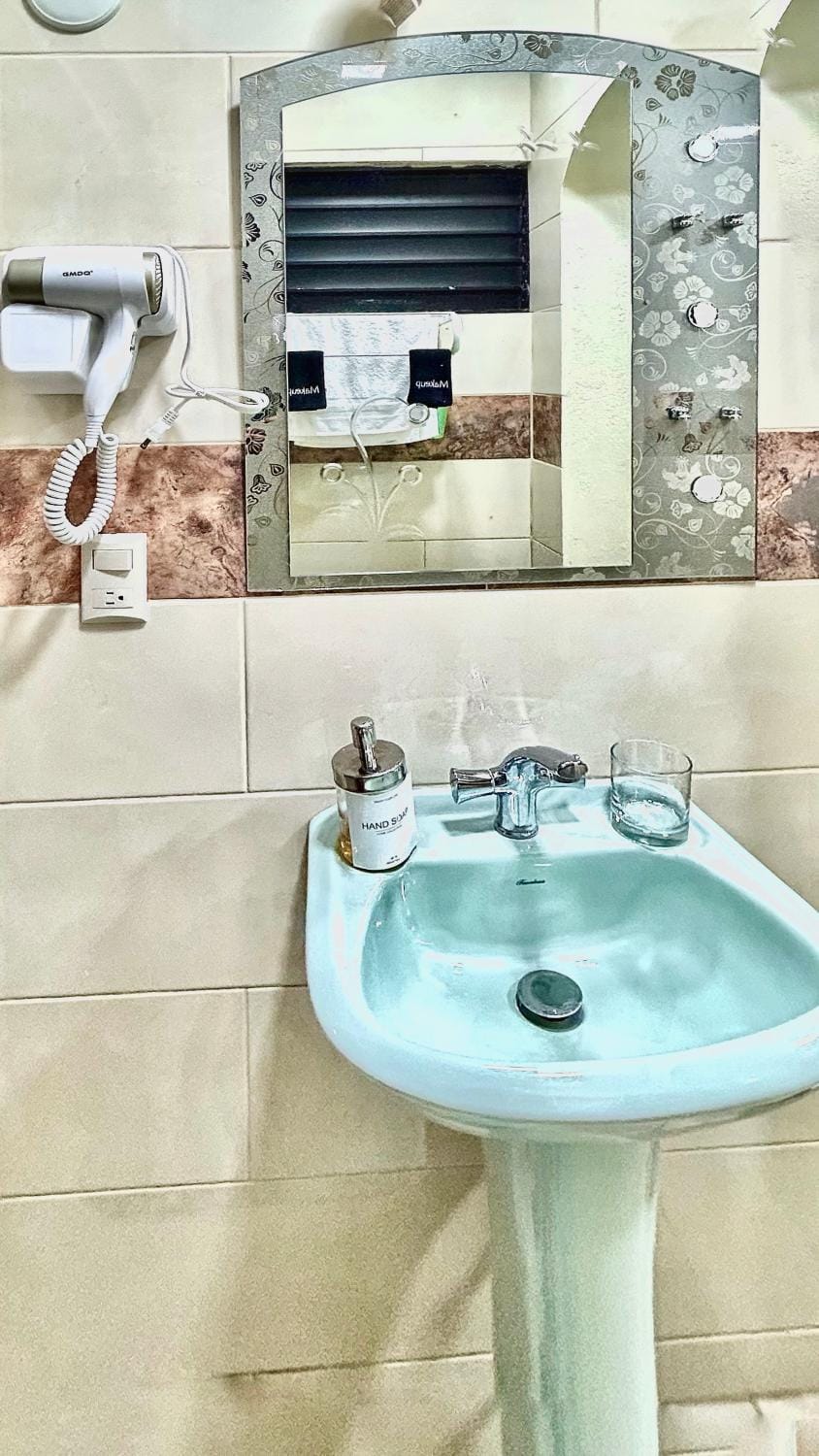 Bathroom, hair dryier