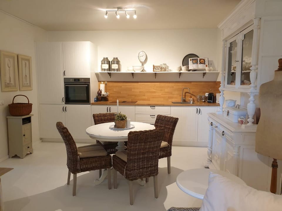Kitchen or kitchenette, Dining area, oven, stove, toaster