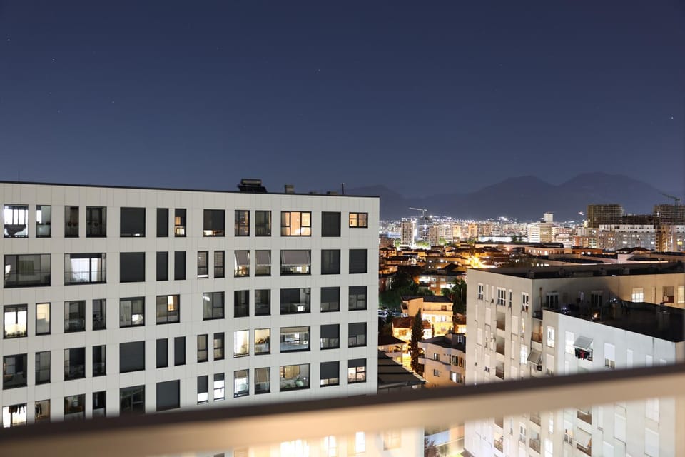 Property building, Night, Natural landscape, View (from property/room), City view, Mountain view