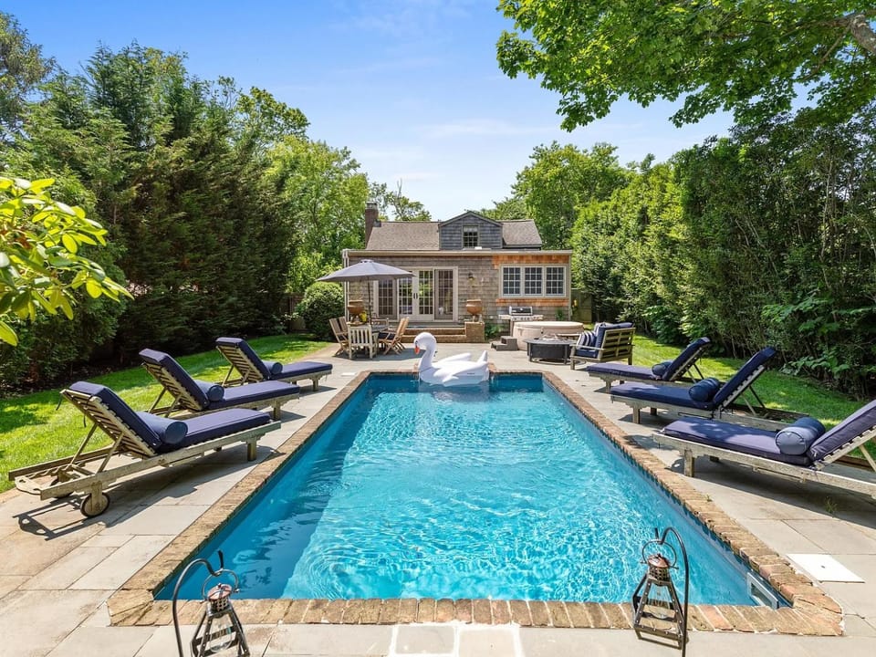 Spring, Natural landscape, Pool view, Swimming pool, Swimming pool, sunbed