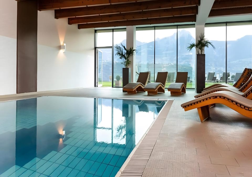 Property building, Living room, Swimming pool