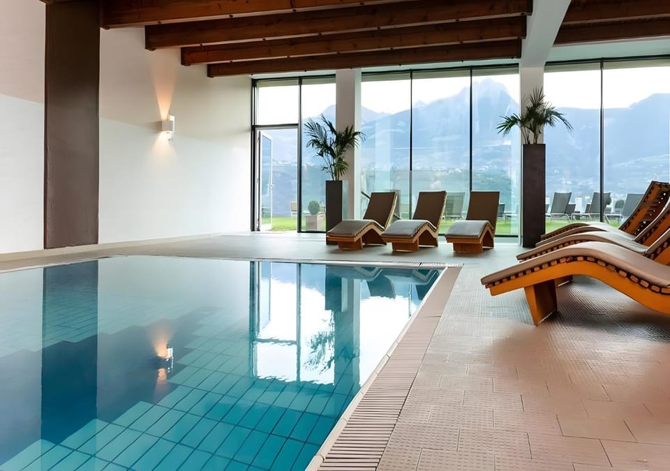 Property building, Living room, Swimming pool