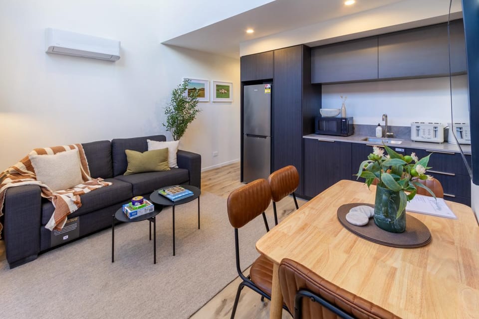 Kitchen or kitchenette, Living room, Dining area, air conditioner