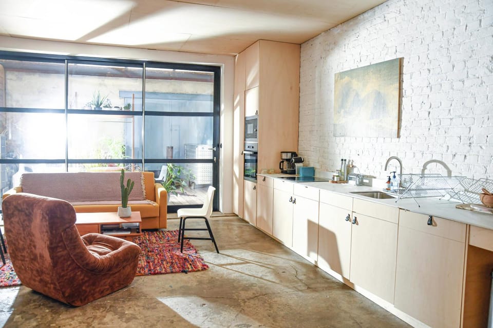 Kitchen or kitchenette, Living room, Dining area
