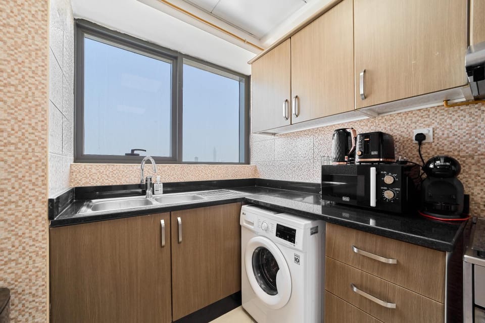 Coffee/tea facilities, Kitchen or kitchenette, washing machine