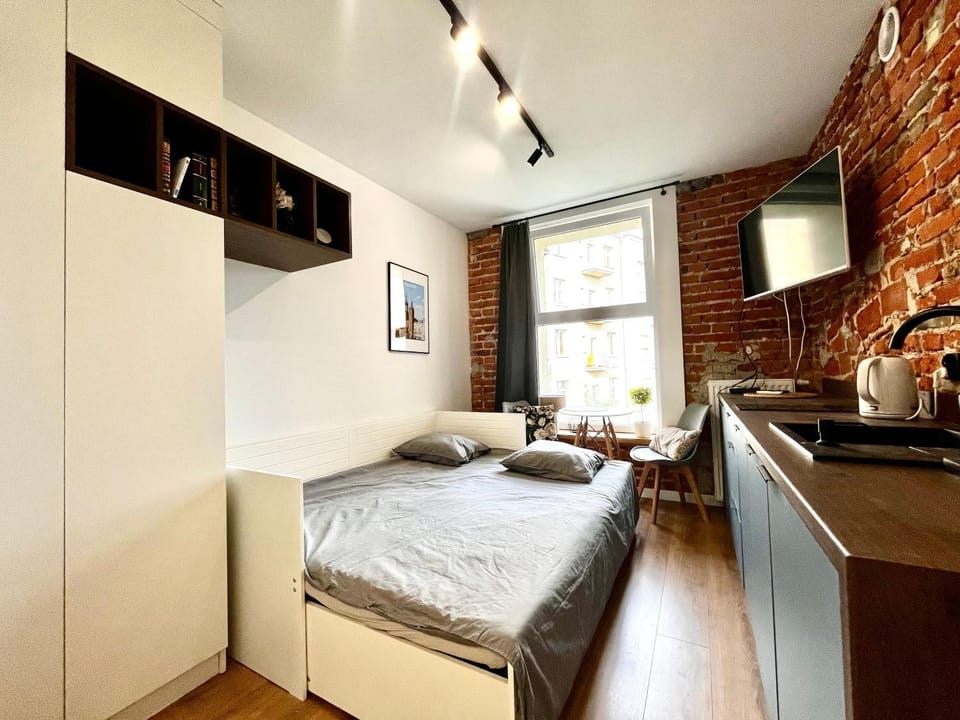 Bed, Kitchen or kitchenette, Photo of the whole room, Bedroom