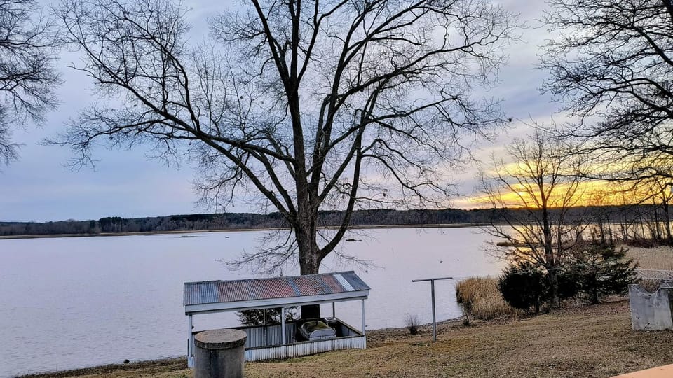 Natural landscape, Lake view, Sunset
