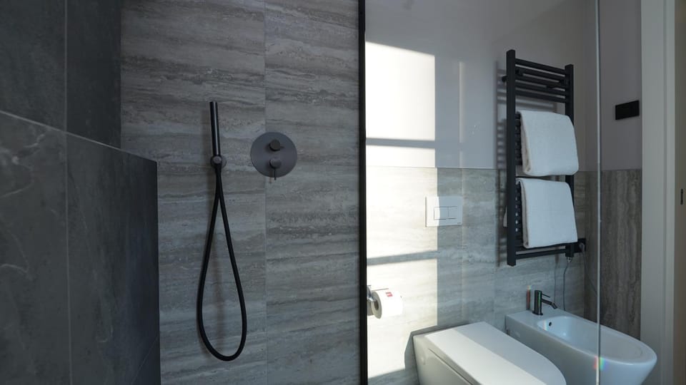 Shower, Toilet, towels