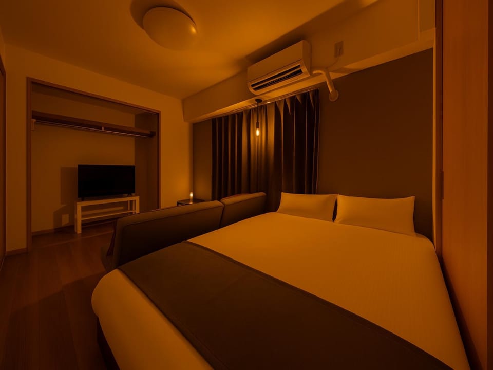 Communal lounge/ TV room, Bed, TV and multimedia, Photo of the whole room, Bedroom, air conditioner