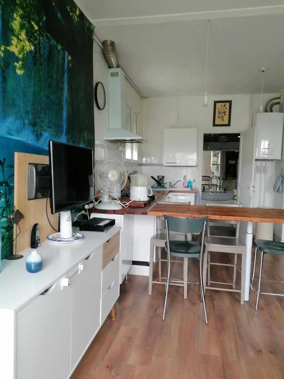 Kitchen or kitchenette, Living room