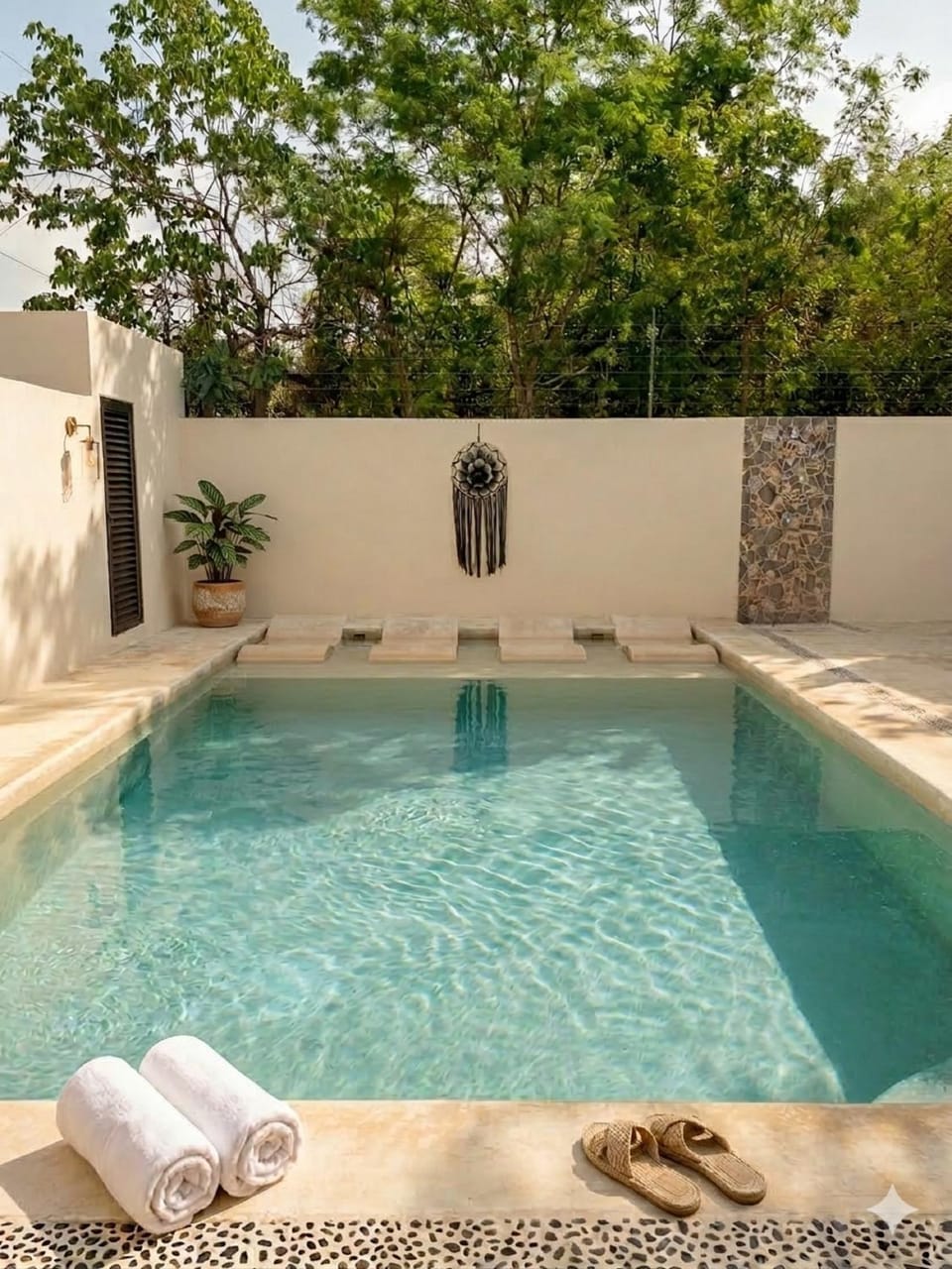 Pool view, Swimming pool, sunbed
