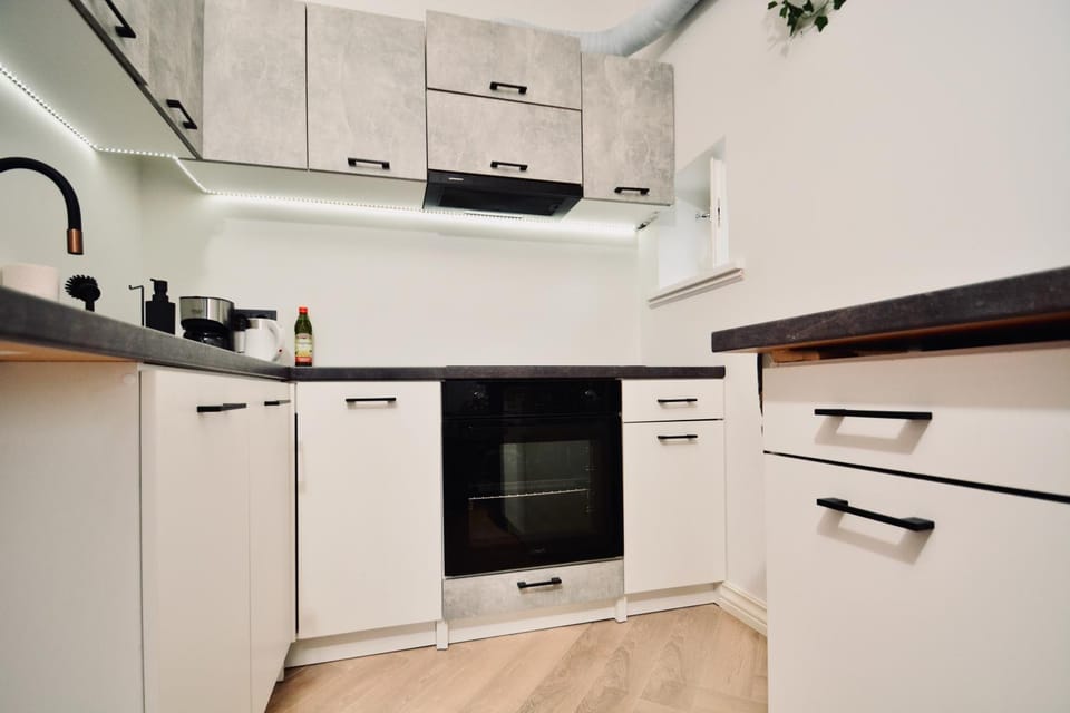 Kitchen or kitchenette, oven, kitchen