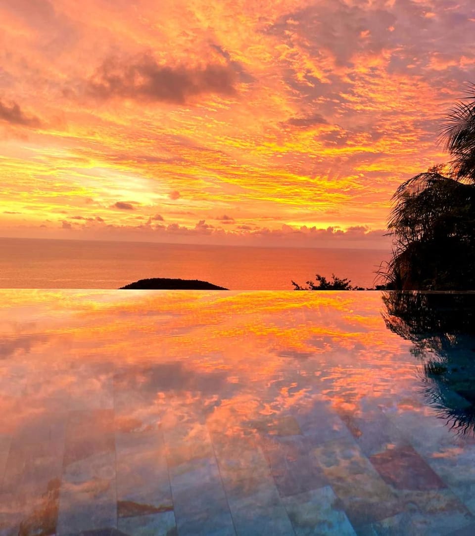 Natural landscape, Sea view, Sunset