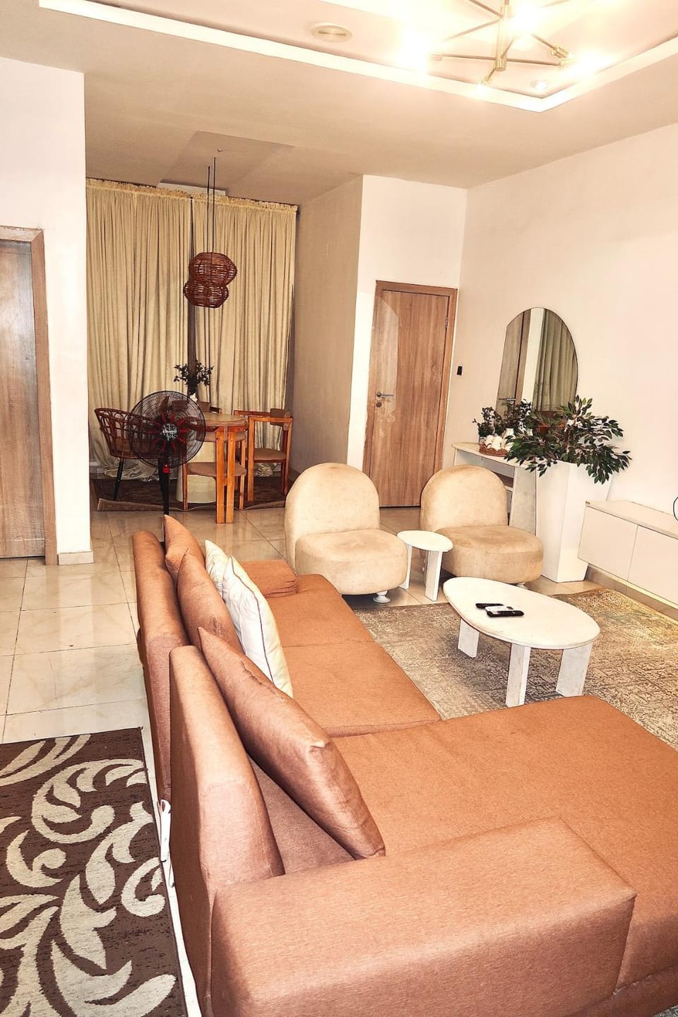 Living room, Seating area, Dining area