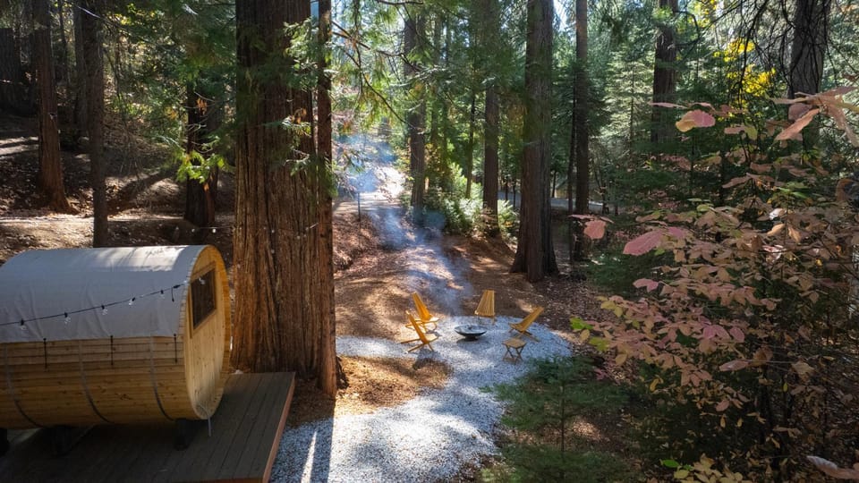 Day, Natural landscape, Sauna, fireplace