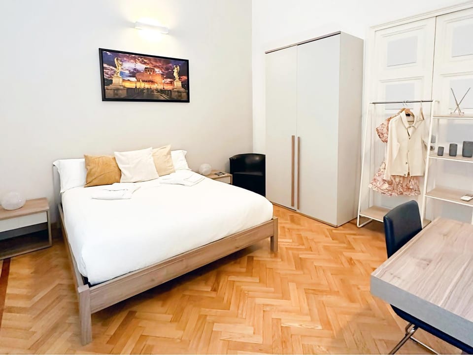 Bed, Photo of the whole room, Bedroom, wardrobe