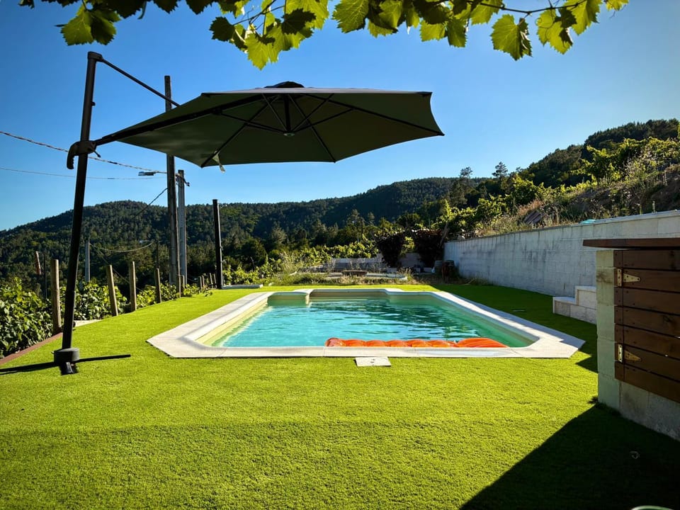 Day, Natural landscape, Garden, Garden view, Mountain view, Pool view, Swimming pool