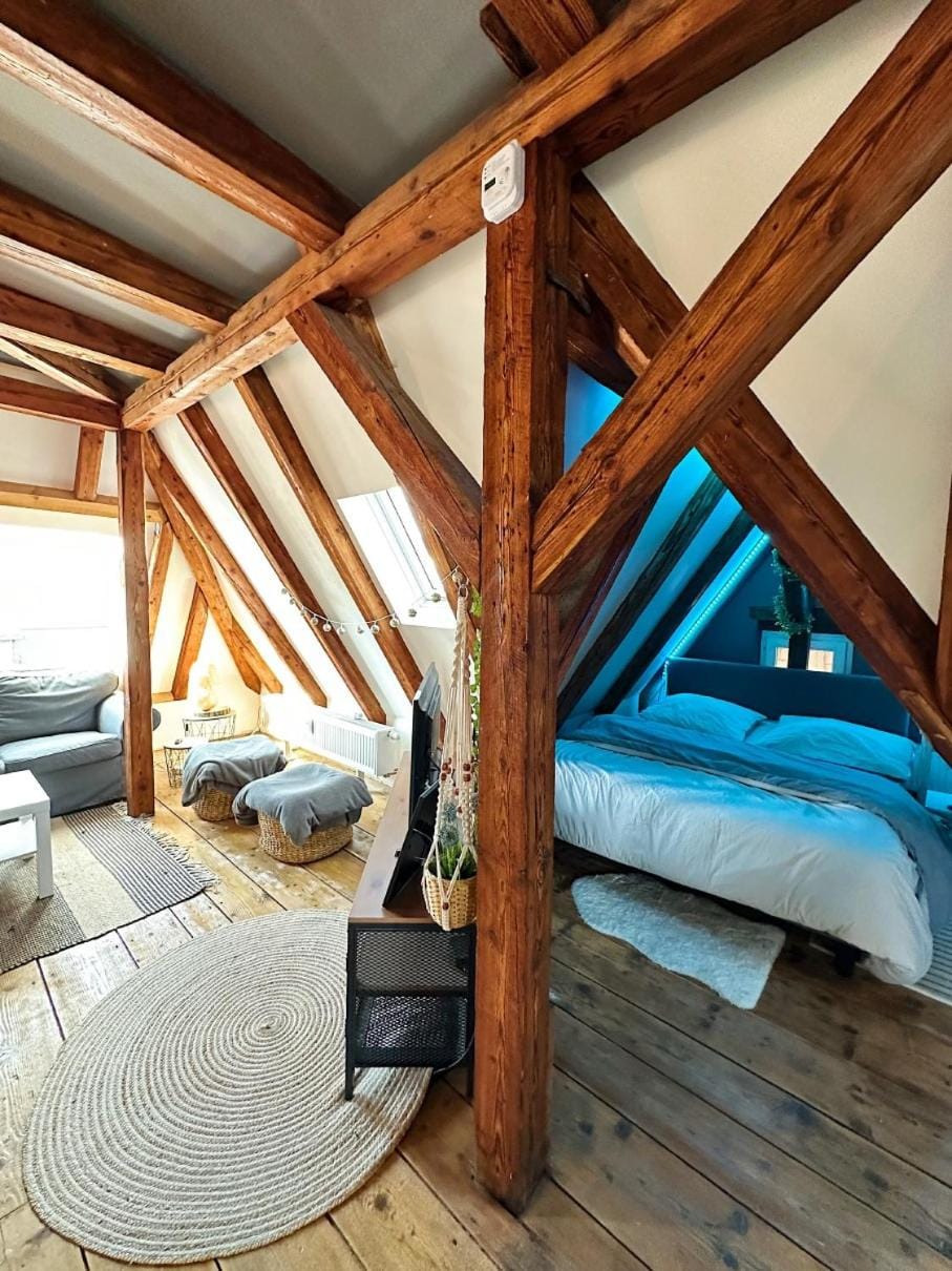 Bed, Living room, Photo of the whole room, Seating area, Bedroom